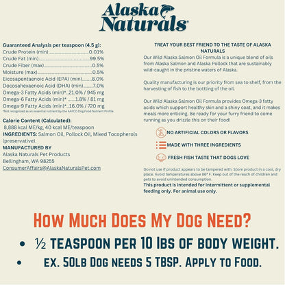 Liquid fish oil food topper for shiny dog coat on kitchen counter