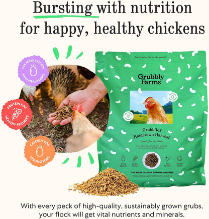 Grubbly Farms chicken treats in a bowl