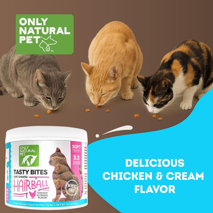 Holistic sixty count hairball management cat chews base view.