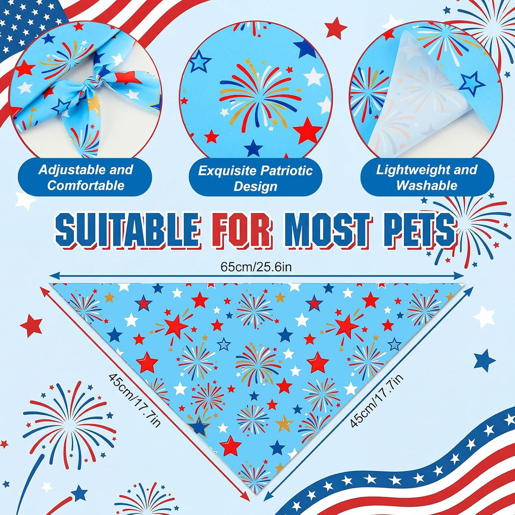 Bulk set of 50 festive pet triangle kerchiefs