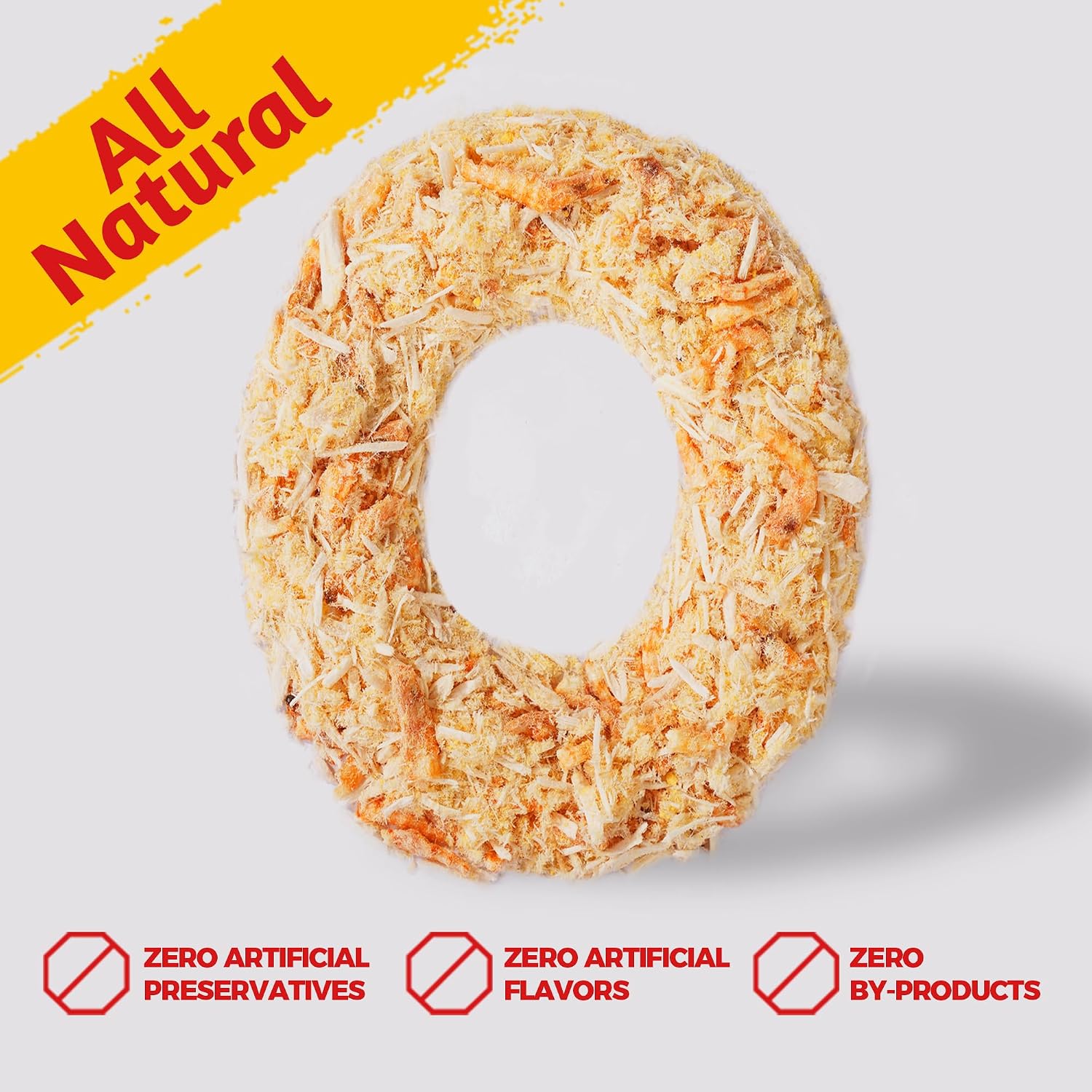 Grain free freeze dried krill and chicken pet meal enhancer