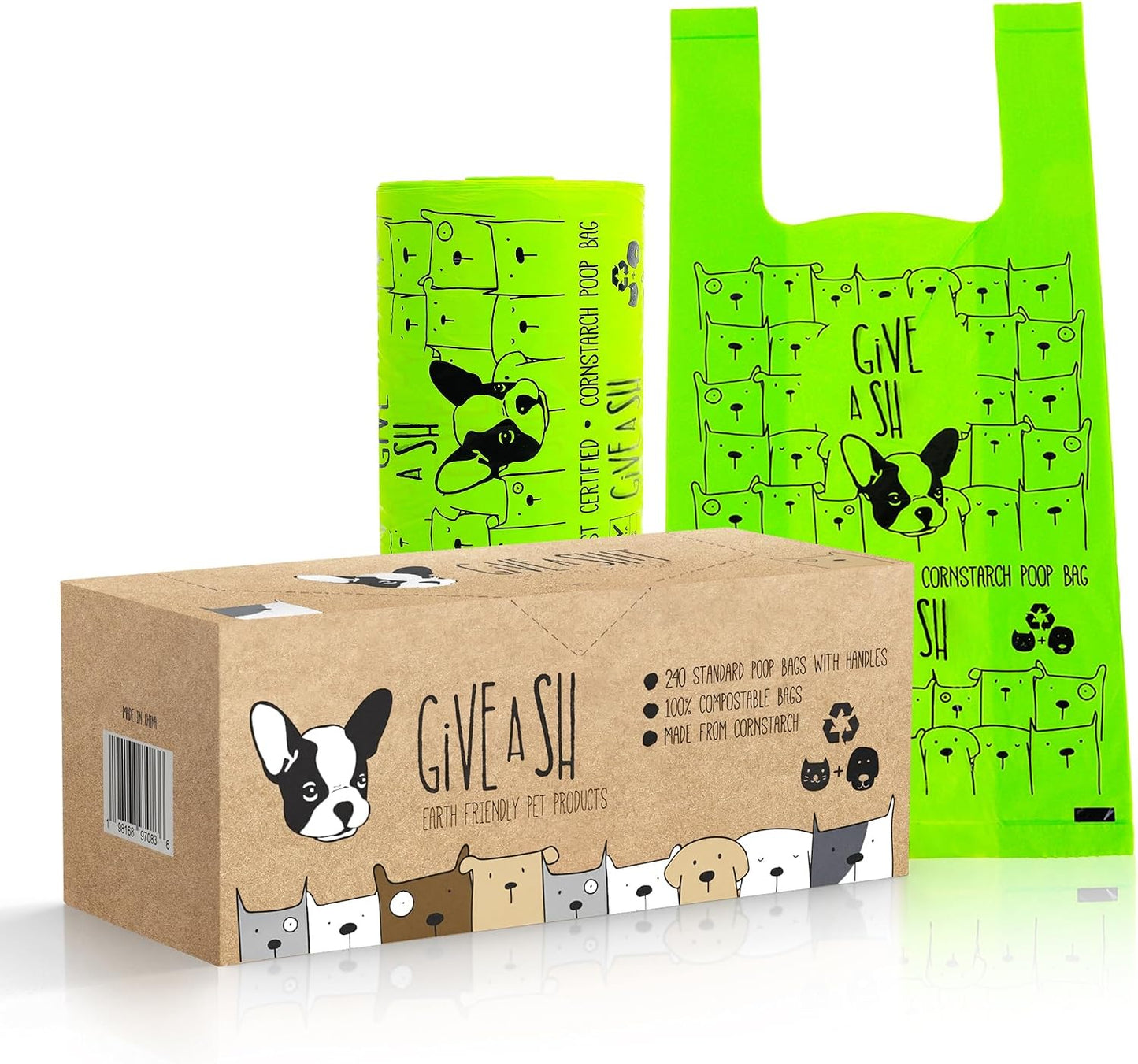 100% Certified Home Compostable Dog Poop Bags with Handles - 10% to Charity - ASTM D6400 & EN 13432 Compliant - 240 x Plant Based Compostable Poop Bags (20 Rolls) - Image 11