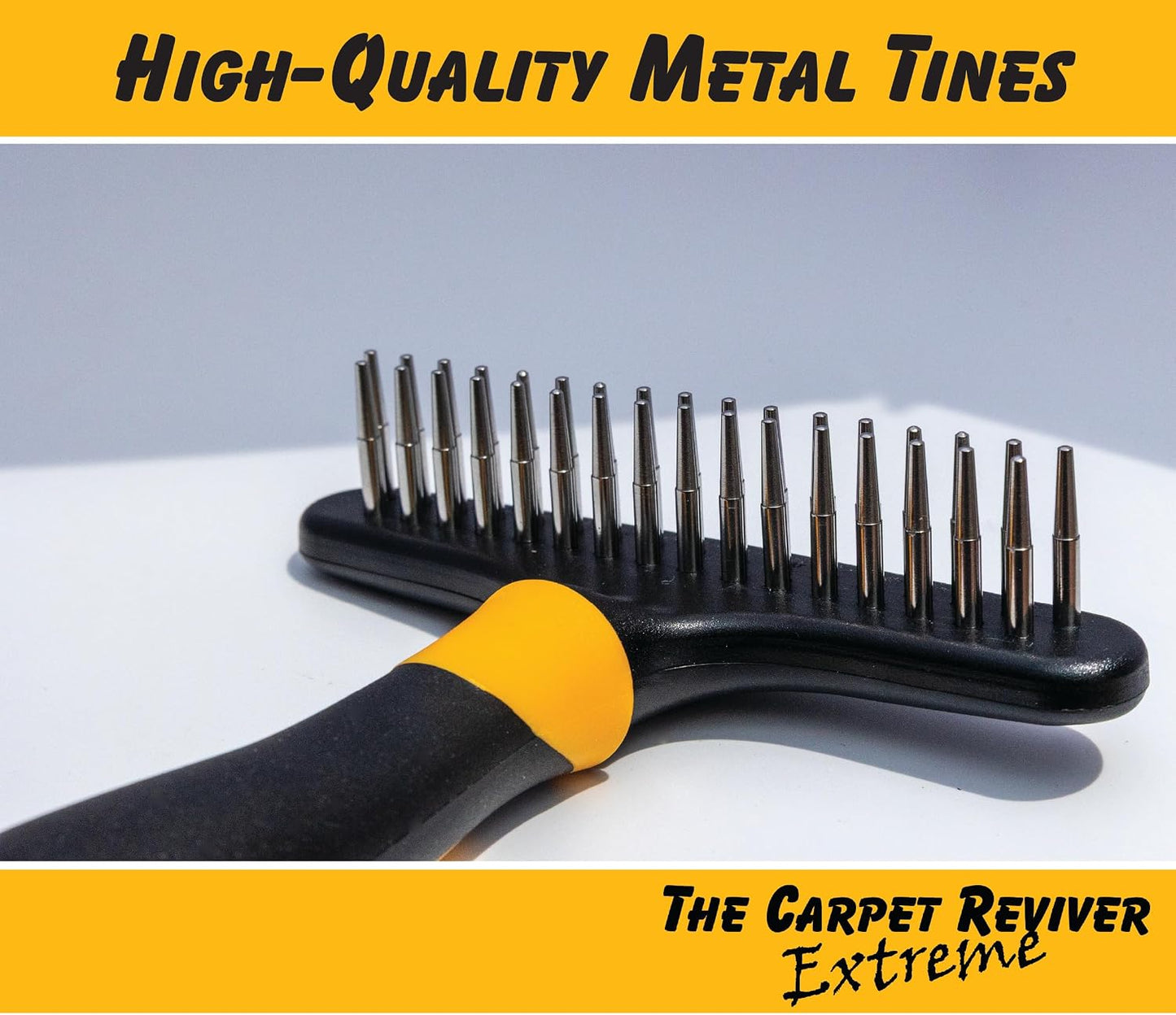 Johnny World Carpet Reviver tool in action on high traffic carpet