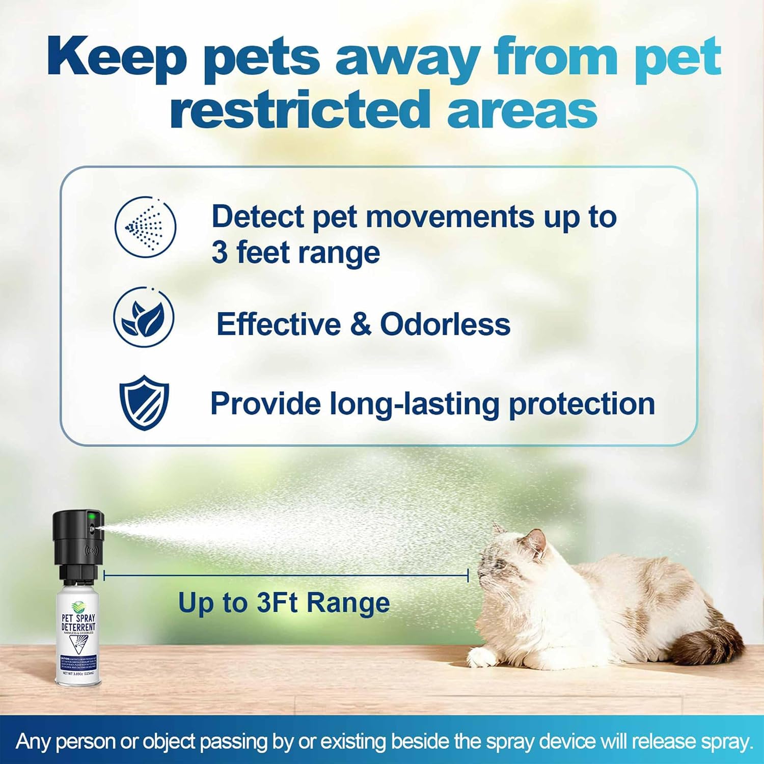 Authentic USA imported cat repellent refill back instructions