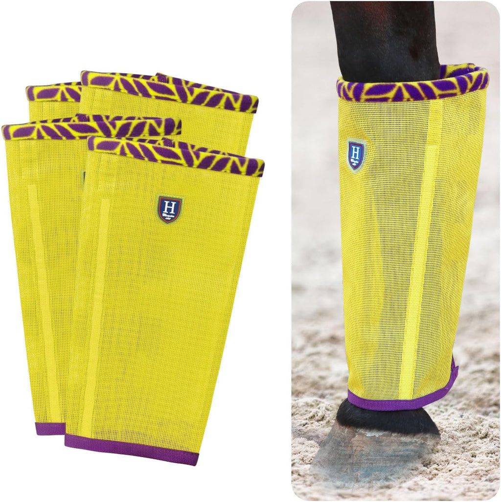 Fine Mesh Fly Boots Loose Fitting & Non-Slip Horse Fly Leggings Fleece Air Flow (Set of 4) - Image 10