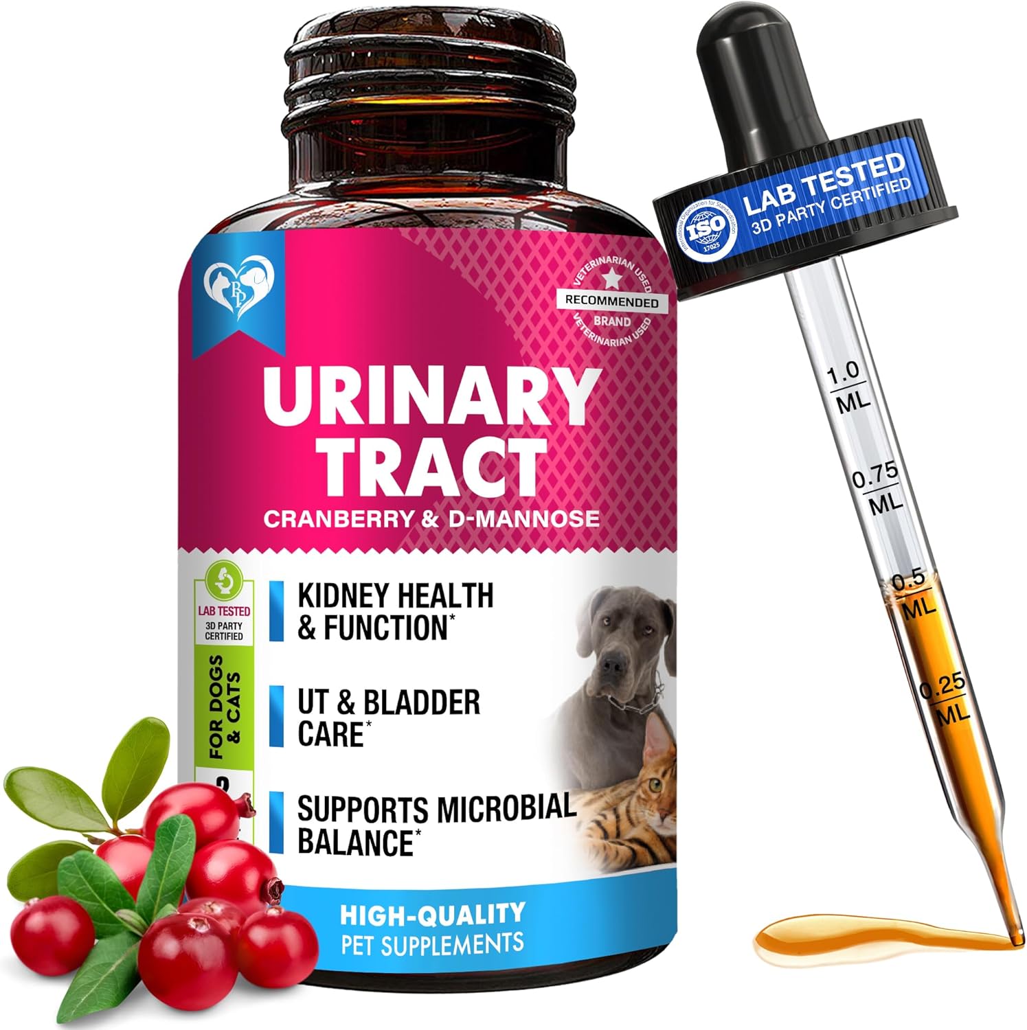 Beloved Pets Cat and Dog Urinary Tract Infection Treatment front view liquid bottle
