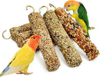 Fhiny 4 PCS Parakeet Treats, Donut Shaped Natural Grain Cockatiel Food with Fruits Vegetables Flowers and Herbs Bird Chew Toys for Parrot Conure Lovebird Training Rewards and Beak Grinding - Image 11