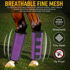MIYABALA equine protective leggings highlighting the built-in metal support strips.