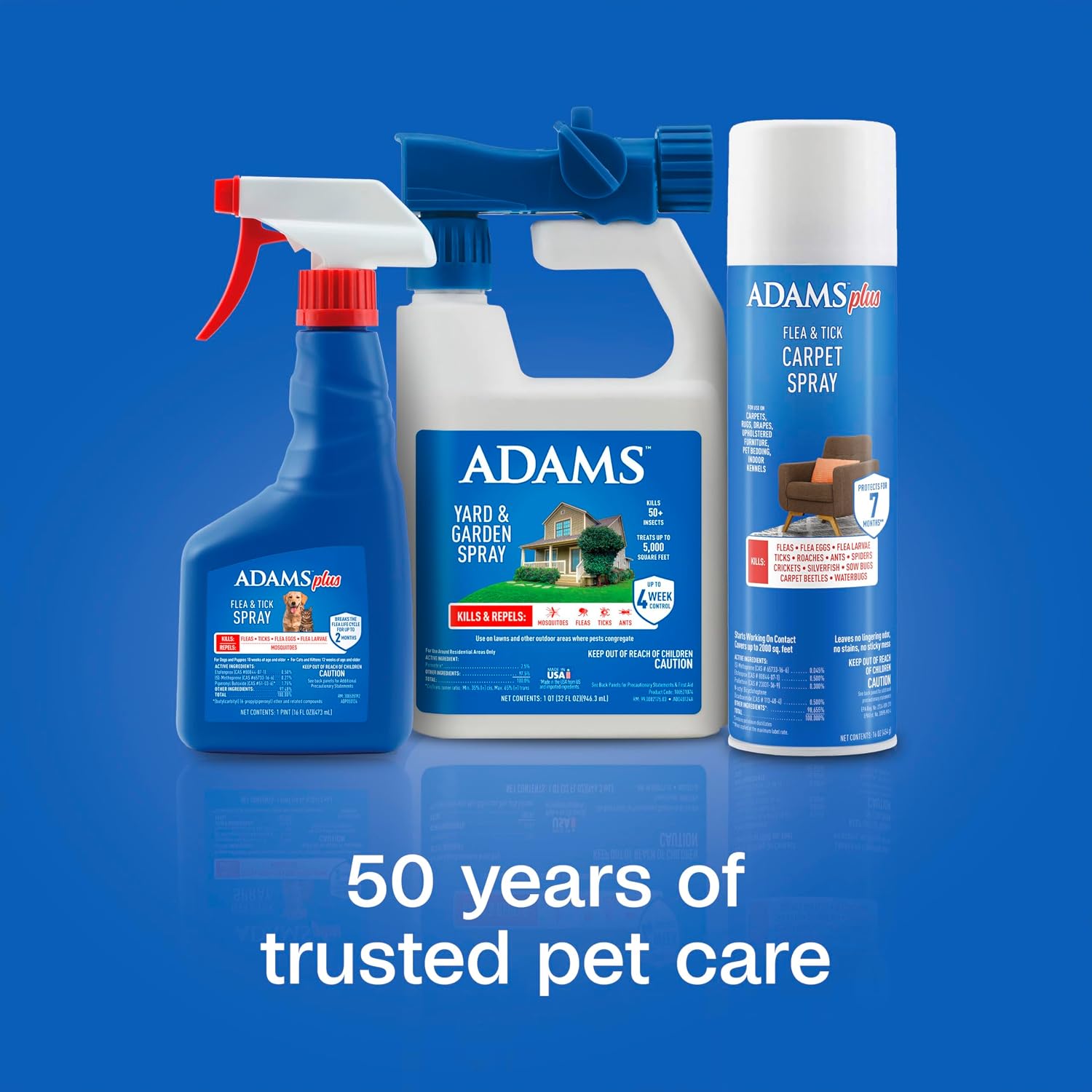 Adams Plus spray for flea and tick infestation management