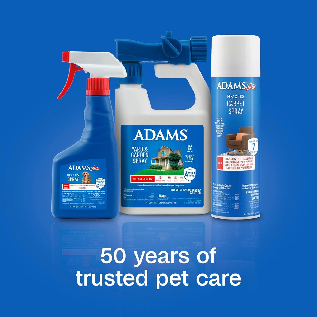 Adams Plus spray for flea and tick infestation management
