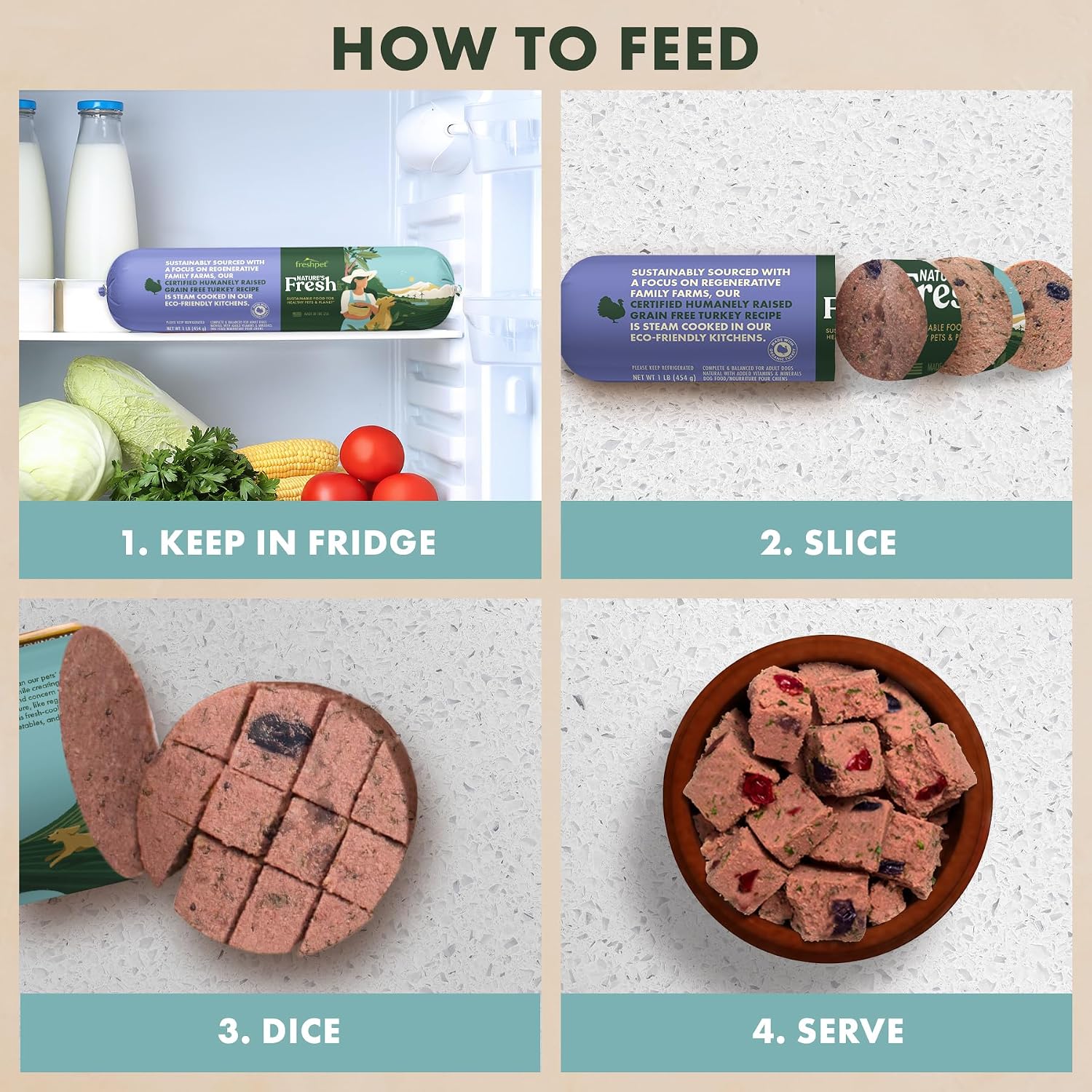 Healthy refrigerated chicken dog food for adult dogs