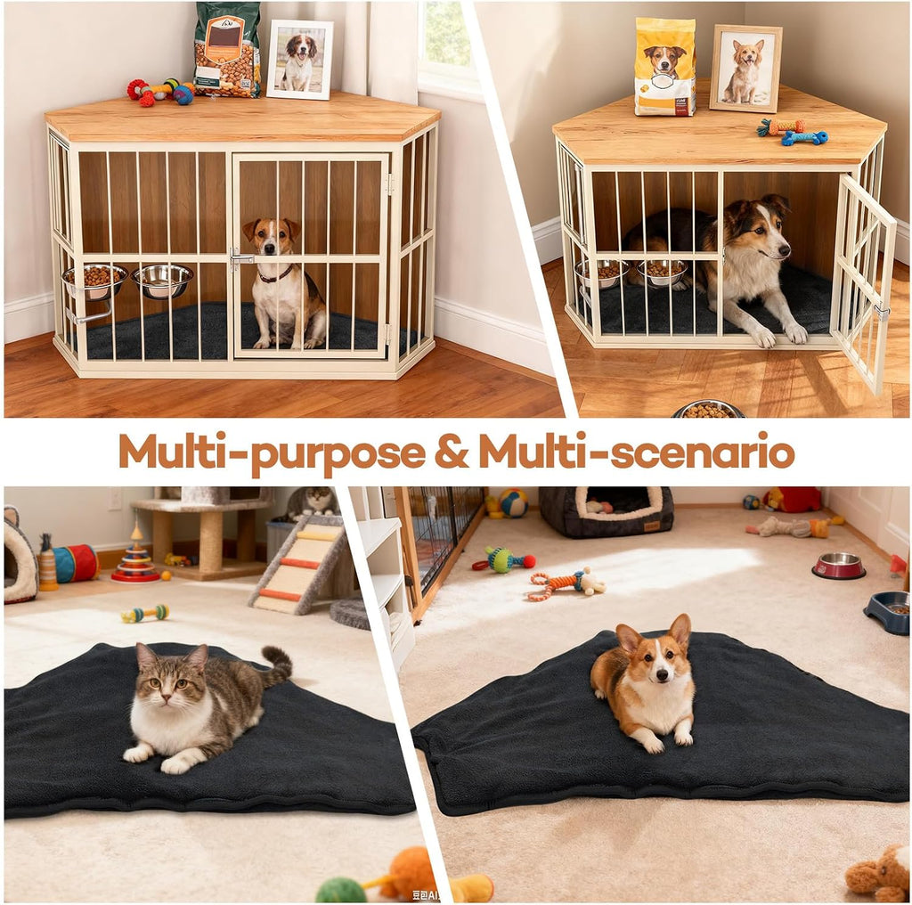Wibeelee dog mat used as a comfortable floor pet bed