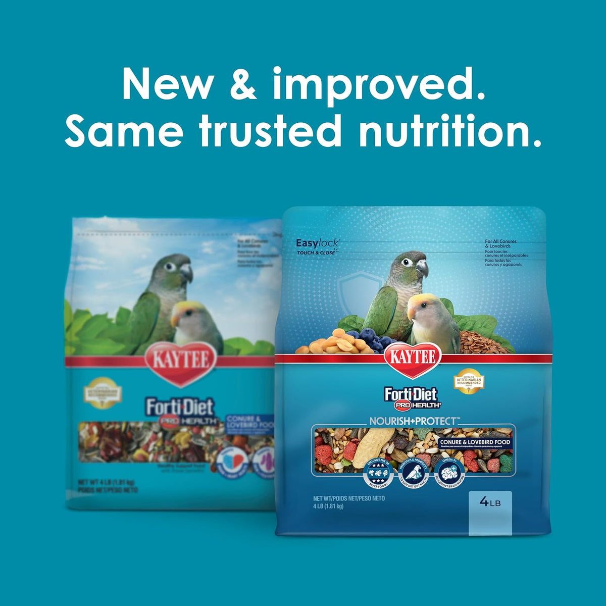 Kaytee Forti-Diet bird food bag nutritional benefits label