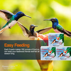 Hummer's Galore hummingbird food boxes stacked showing total yield