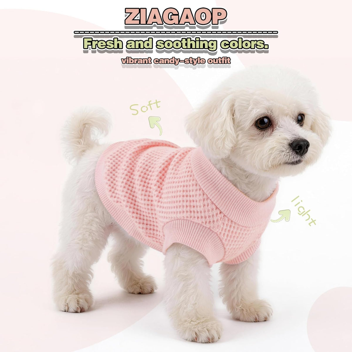 Pink breathable puppy shirt lightweight fabric