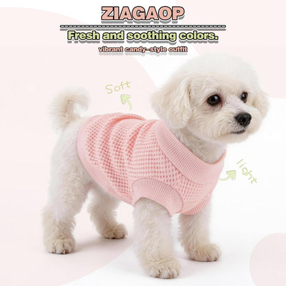Pink breathable puppy shirt lightweight fabric