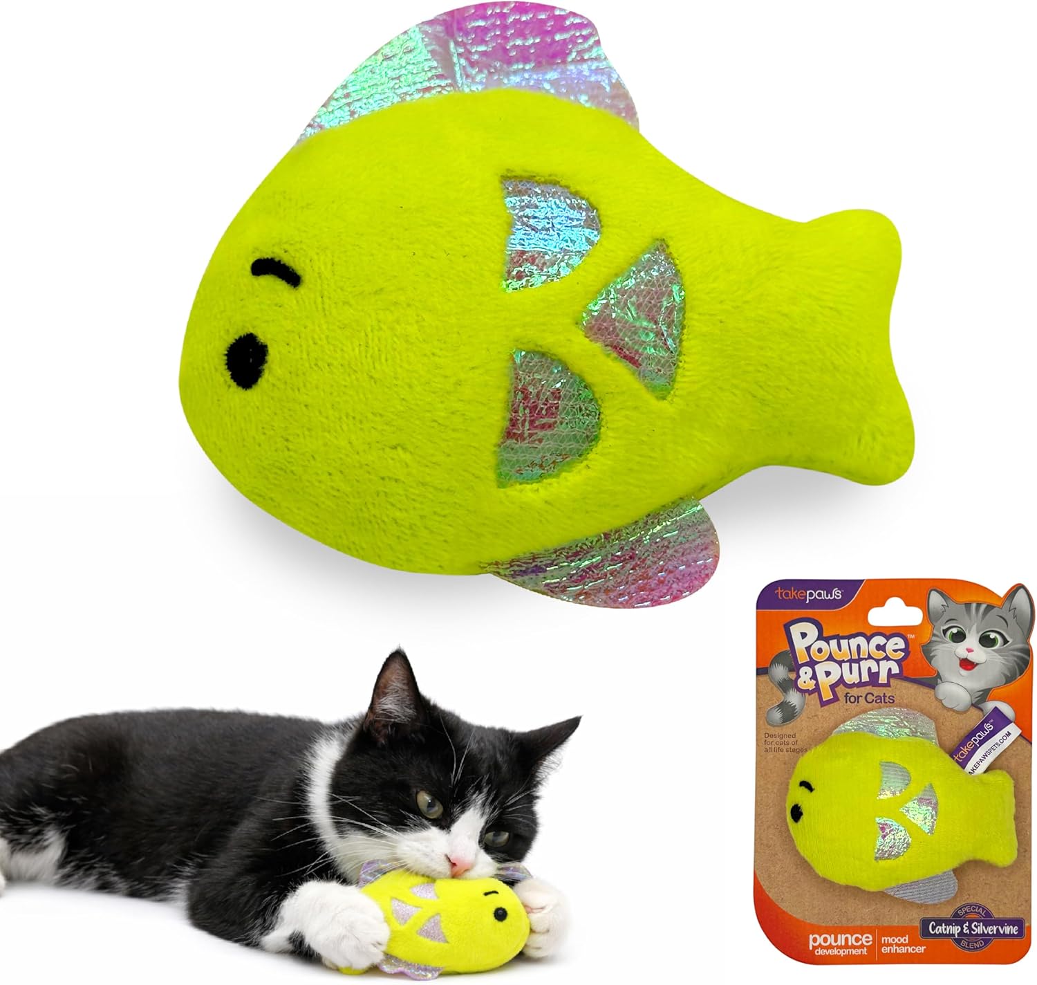 Pounce & Purr(R) Plush Cat Toys, Catnip & Silvervine Infused, Shiny Iridescent Accents, Interactive Play Toys for Cats & Kittens (Ladybug) - Image 11