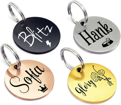 Ultra Joys Personalized Dog Tags for Pets - Durable Stainless Steel Customizable Dog Cat ID Tags - Dog Tags for Safety Optional Engraved on Both Sides -Bone Shape Dog Tag Large Size, Black - Image 9