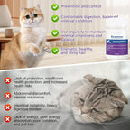 Broad spectrum cat dewormer medicine container with weight instructions