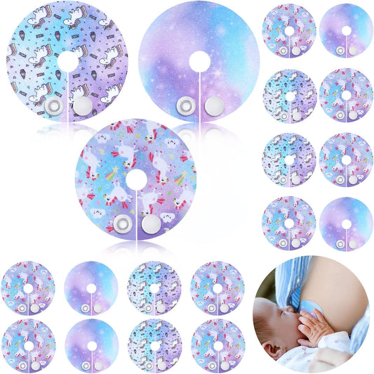 Breling 24 pack cotton G tube button covers front view
