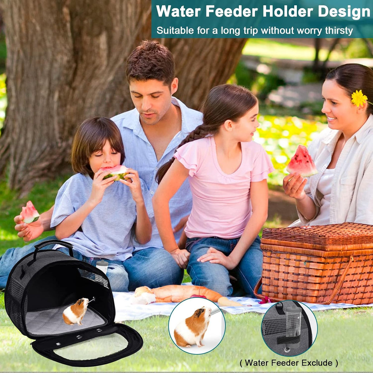 Zhilishu hamster travel carrier showing mesh ventilation windows