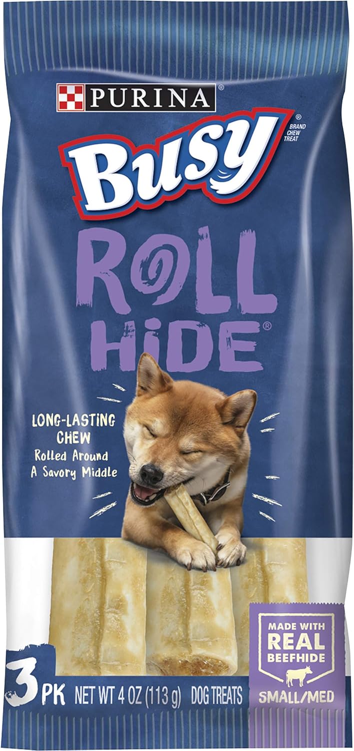 Purina Busy Rawhide Small/Medium Breed Dog Bones, Rollhide - 9 ct. Pouch - Image 14