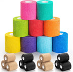 Iewyck Self Adhesive Bandage Wrap front view of nine multi-color rolls.