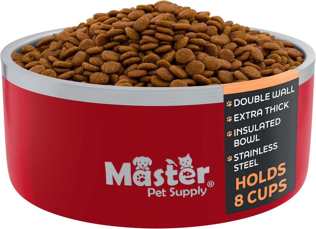 Master Pet Supply Stainless Steel Dog Bowls - 25 oz, Heavy Duty - Black Velvet, Double Wall Extra-Thick Insulated, Non-Slip Pet Water Bowl for Dogs, Cats & Pets, Anti Rust Metal, Dish Washer Safe - Image 11