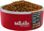 Master Pet Supply Stainless Steel Dog Bowls - 25 oz, Heavy Duty - Black Velvet, Double Wall Extra-Thick Insulated, Non-Slip Pet Water Bowl for Dogs, Cats & Pets, Anti Rust Metal, Dish Washer Safe - Image 11
