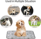 NACOCO pet cooling mat placed inside a standard dog crate for summer use.