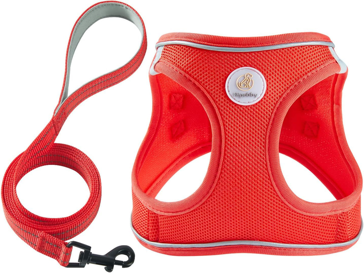 Hipubby Dog Harness and Leash Set, No Pull Soft Mesh Puppy Harness for Small Medium Dogs, Cats - Step in Reflective Breathable Lightweight Vest Harness for Walking, Training - Pink, XS - Image 15
