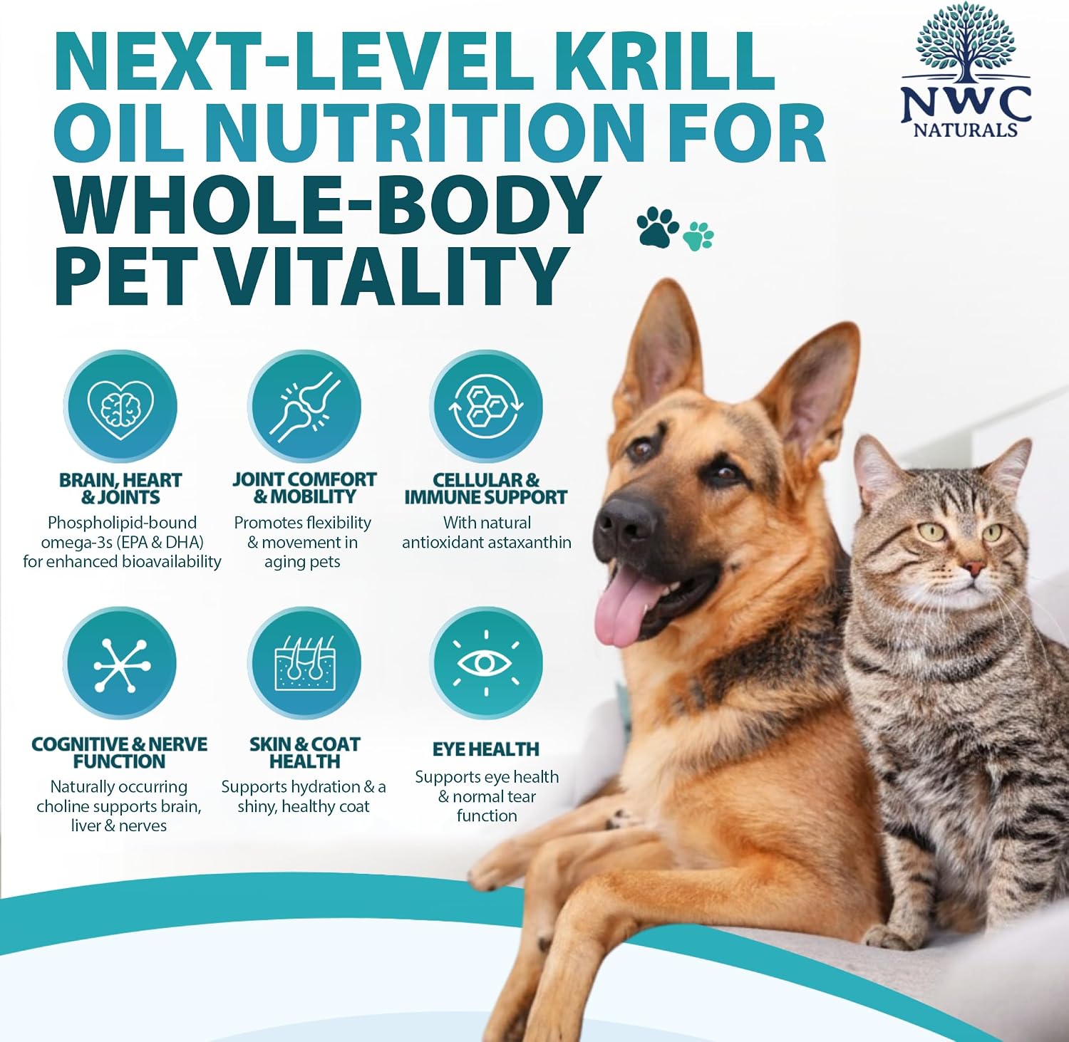 Back label of NWC Naturals Tri-Krill Oil showcasing the ingredient list and omega-3 details