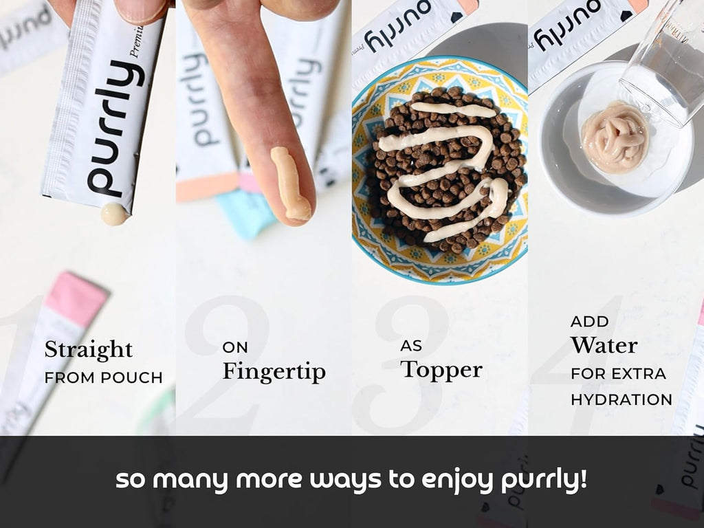 Purrly treat pouch size compared to a hand