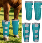 Reflective Horse Fly Boots Set of 4, Loose Fitting Leggings for Horses, Equine Fly Leg Wraps Socks for 4 Legs, Breathable Adjustable and Universal Fit, Reliable Stay Put and on (Blue) - Image 11