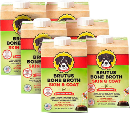 Brutus Beef Bone Broth for Dogs - All Natural Dog Bone Broth with LiquidChondroitin Glucosamine & Turmeric - Human Grade Dog Food Toppers for Picky Eaters - Tasty & Nutritious 16.9oz (Pack of 6) - Image 11