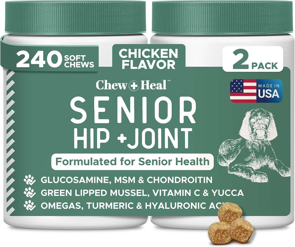 Glucosamine for Senior Dogs Hip and Joint Supplement, 60 Mobility Chews | Made with Glucosamine, MSM, Chondroitin, Green Lipped Mussels and More - Image 12