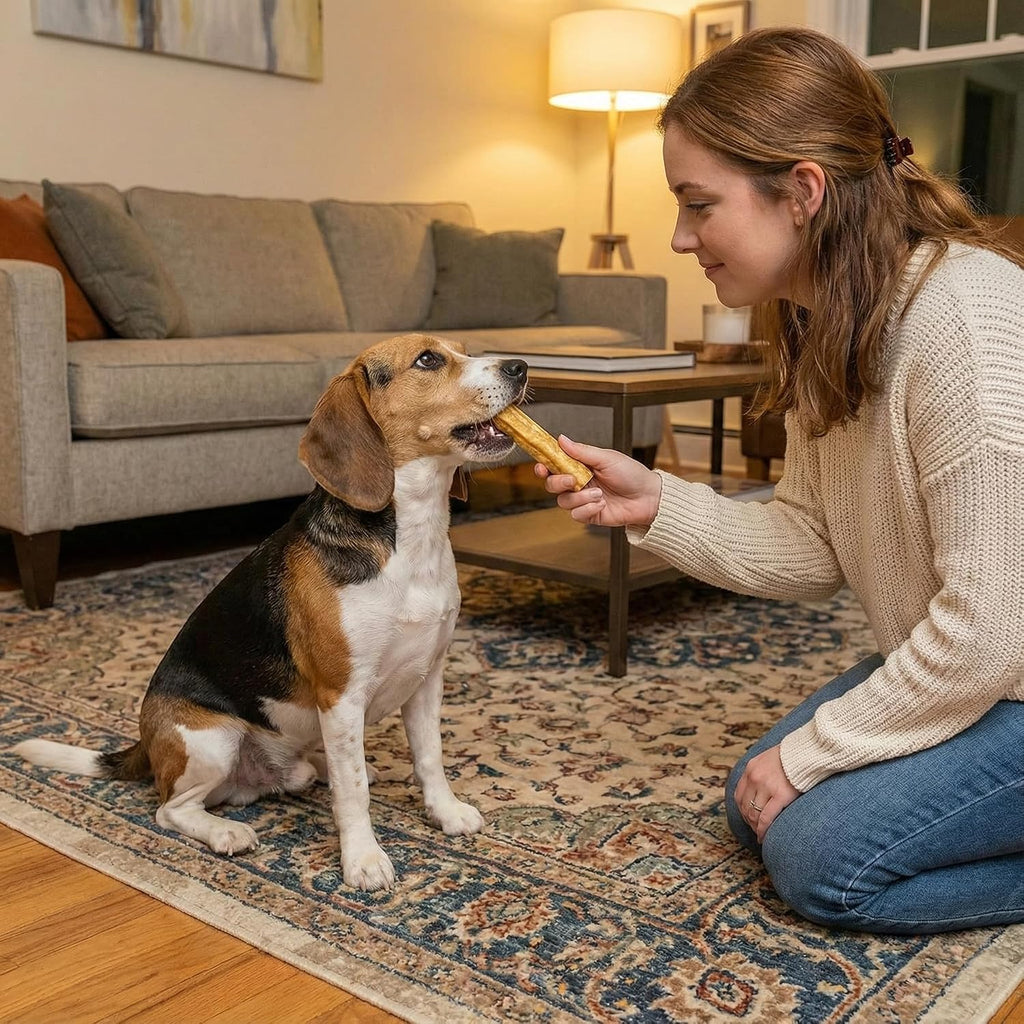 Natural beef collagen dog rolls for joint and dental health
