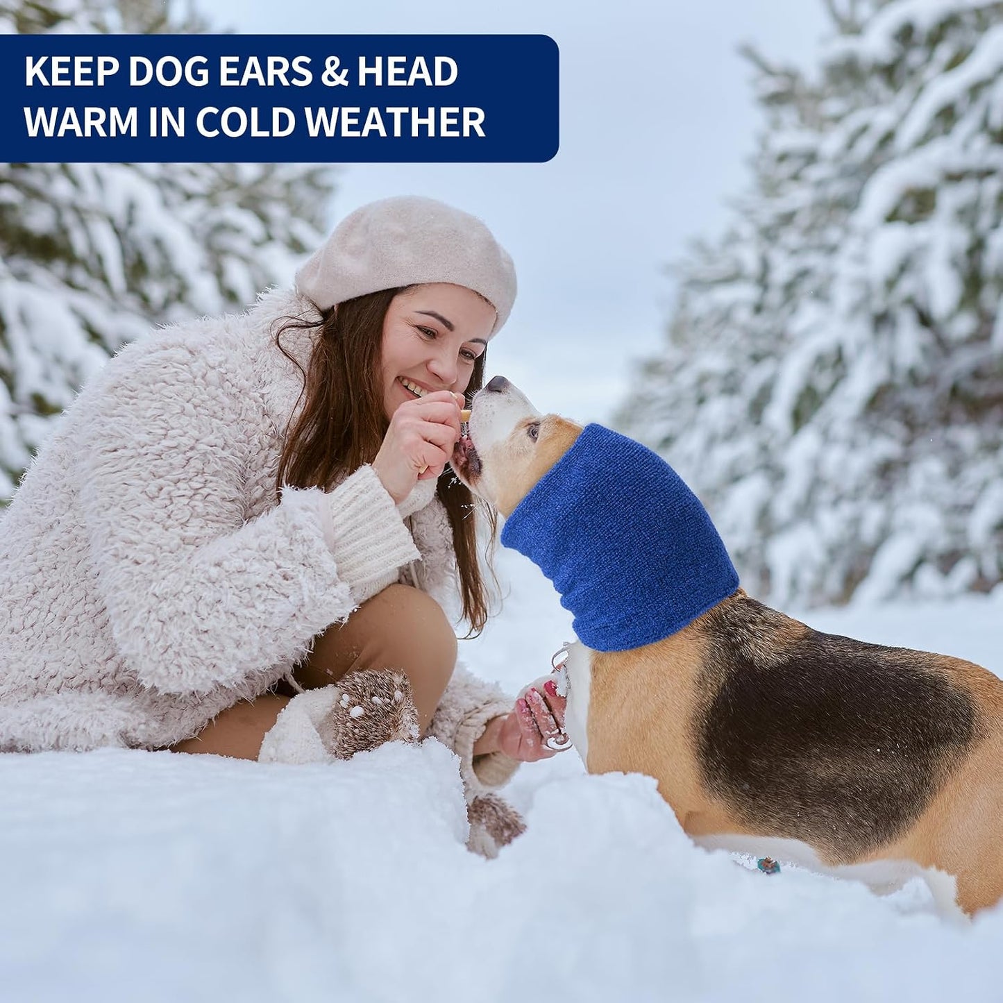SLSON noise reduction pet neck wrap close up showing high elastic material