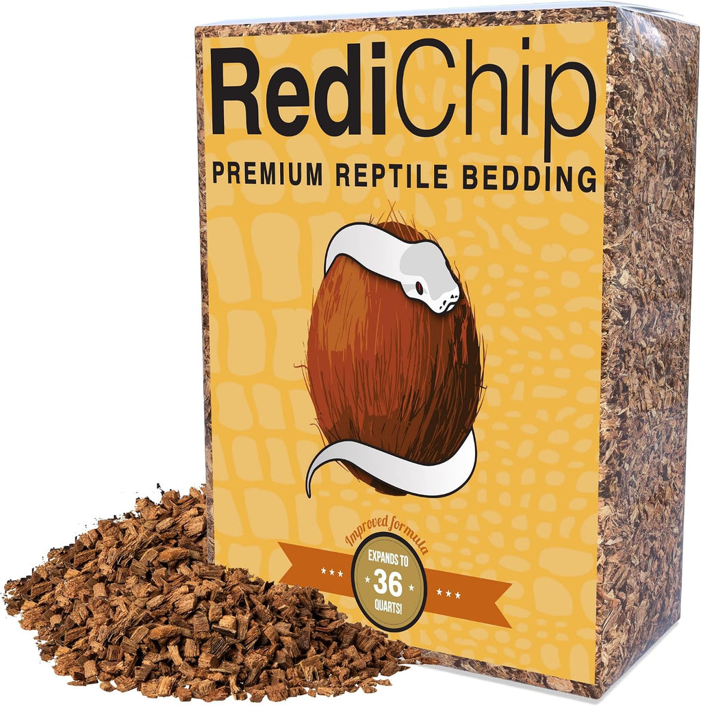 ReptiChip coconut substrate spread out for reptiles