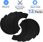 Replacement charcoal air filters for automated cat litter box waste drawers showcasing high density fiber construction.