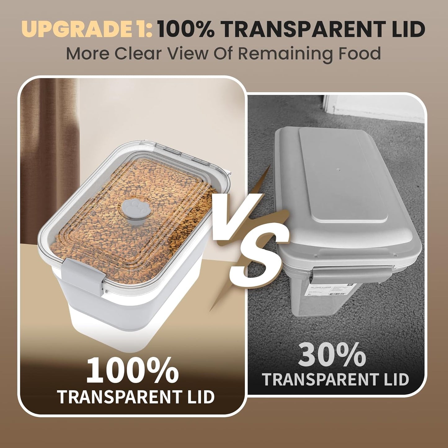 DDMOMMY storage container with transparent lid showing food