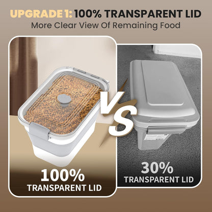 DDMOMMY storage container with transparent lid showing food