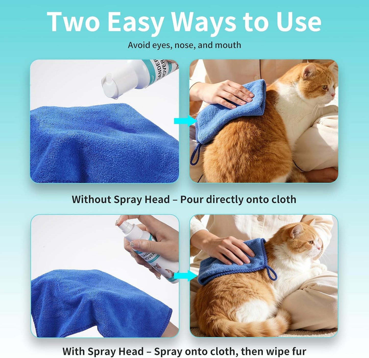Oivolii pet allergy relief spray bottle with protective cap and accessories