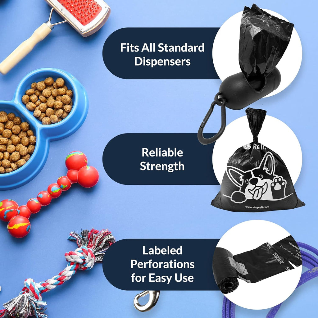 Demonstration of the large 9 by 13 inch opaque dog waste bag layout