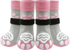 Two pairs of Pupteck pet socks in packaging