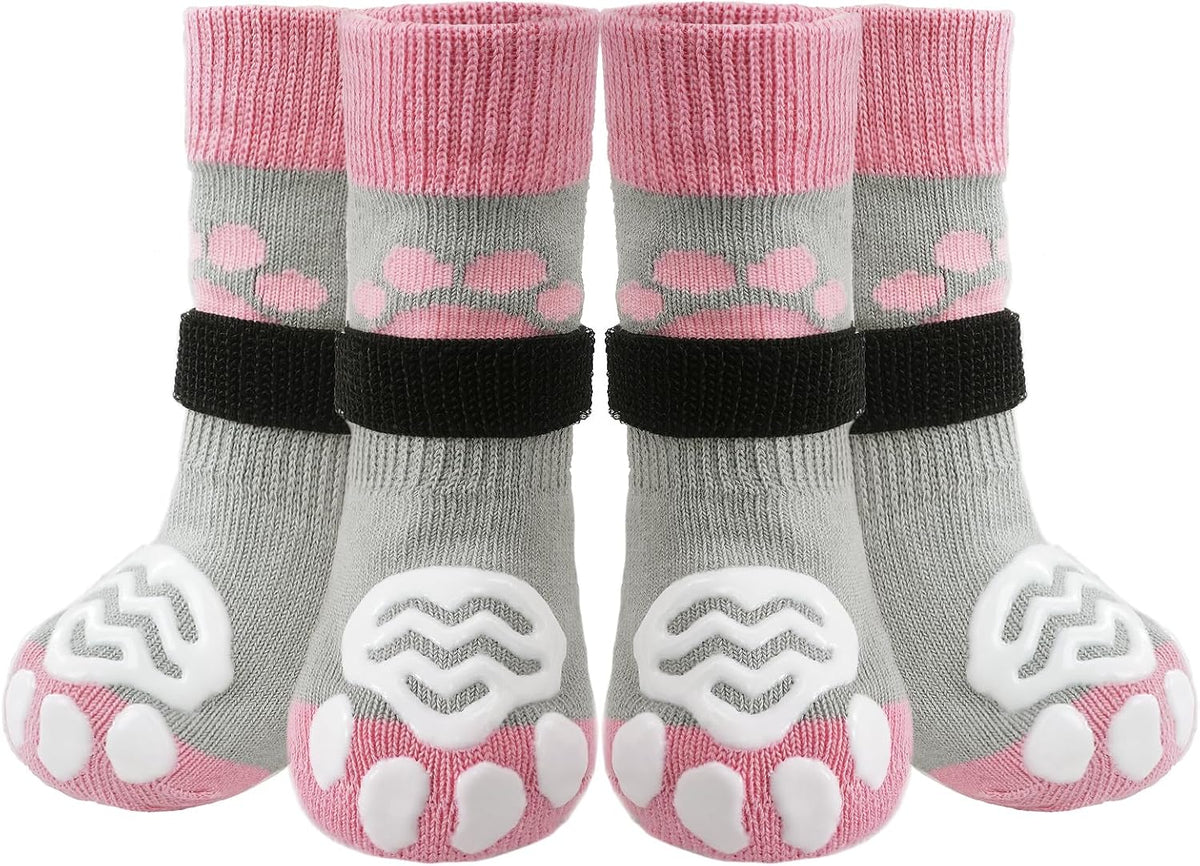 Two pairs of Pupteck pet socks in packaging