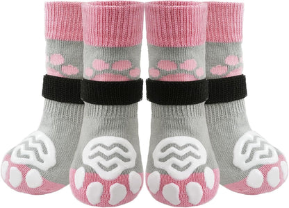 Two pairs of Pupteck pet socks in packaging