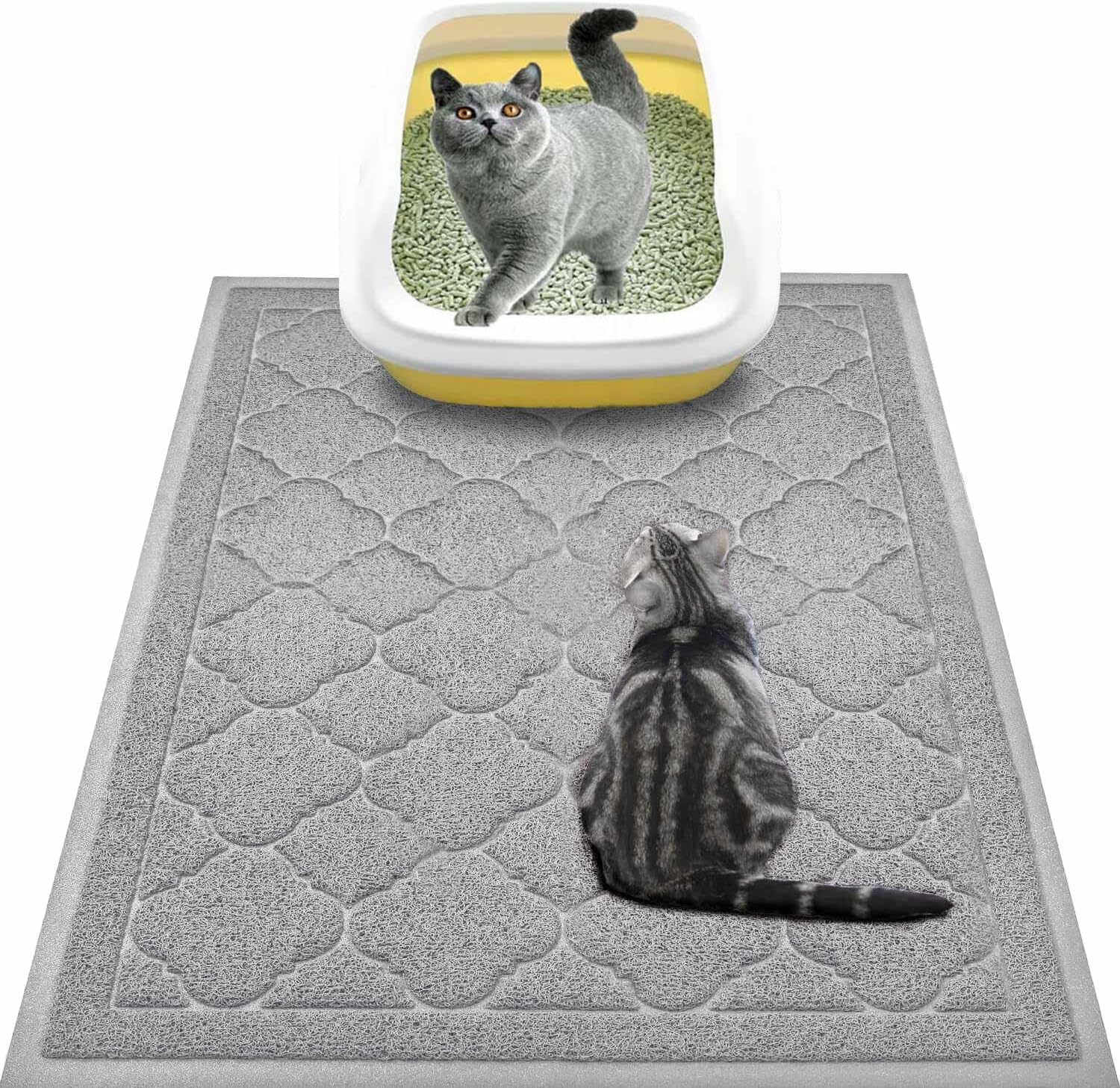 WePet Kitty PVC Pad being washed with water for easy pet hygiene maintenance