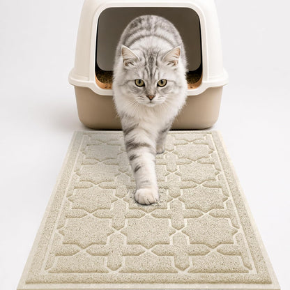 Yimobra Cat Litter Mat, Easy Clean Trapping PVC Mat with Waterproof Backing and Non Slip Bottom, Scatter Control Pad for Litter Box, 24"x20", Grey - Image 15