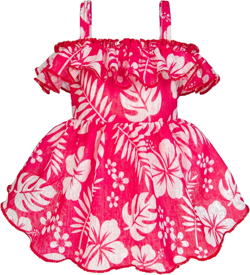 Fitwarm Flamingo Dress, Summer Clothes for Small Dogs Girl, Ruffled Hawaiian Sundress, Pet Outfit, Blue, Pink, Medium - Image 14